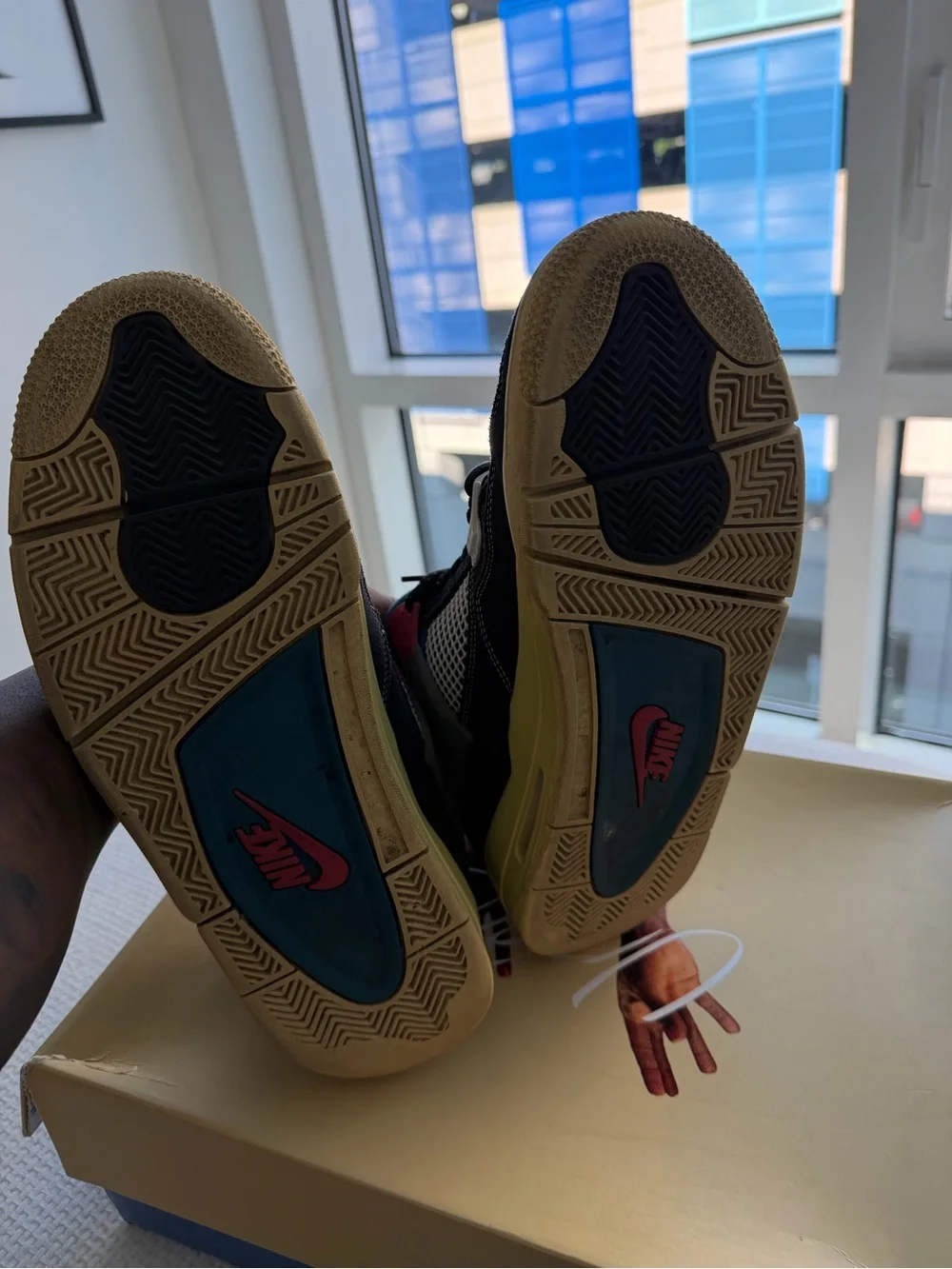 Jordan Kids Retro Sneakers in Navy, Blue and Cream